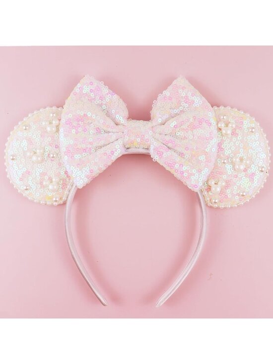 Women 01-White Polyester Velvet Mickey Mouse Halloween Costume Headband main image 7